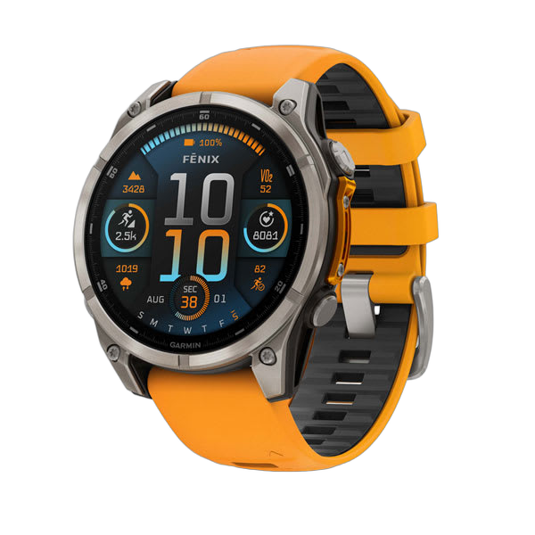 Garmin Fenix 8 AMOLED 47mm orange band