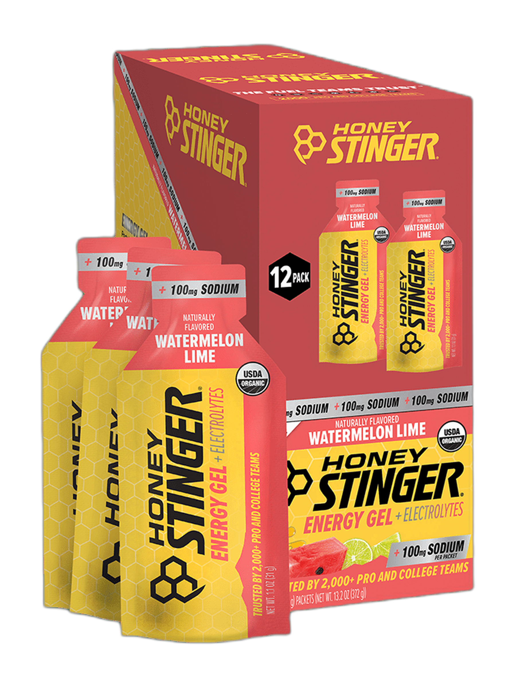 Honey Stinger Energy Gel + Electrolytes Watermelon Lime